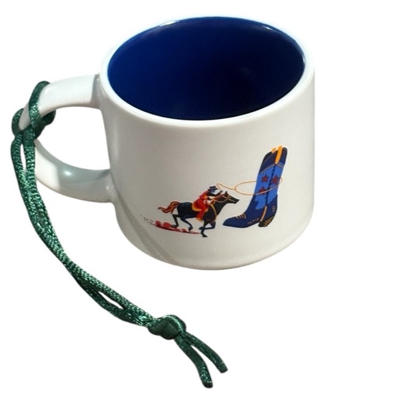 Starbucks Discovery Series Texas Demitasse Mini Coffee Cup Christmas Ornament